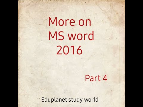 #computer #kips #cybertools More on Microsoft word 2016 | part 4