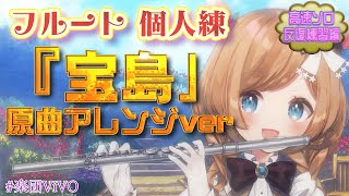 【フルート個人練】高速ソロ反復練習編！T-SQUARE「TAKARAJIMA」（吹奏楽版「宝島」原曲）楽団V!VO ver. 【#エリーコニファー/#にじさんじ】