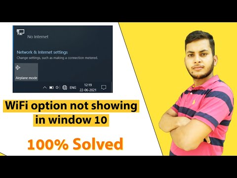 WiFi Option Not Showing on Windows 10 ( Easy Fix ) fix WIFI Problem in Hindi
