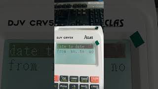 Reprinting Receipt  on the Aclas CRV5X or CRV3