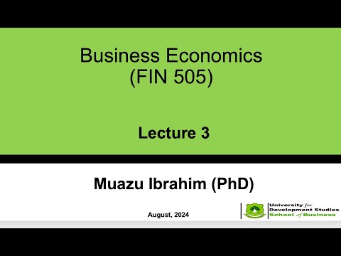 Lecture 3 Business Economics