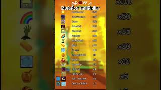 Grow a garden mutation multiplier #shorts #roblox #growagarden #mutations #multiplier #audio #tacos