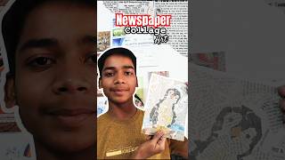 Collage using newspaper🗞️🤔 #shorts #art