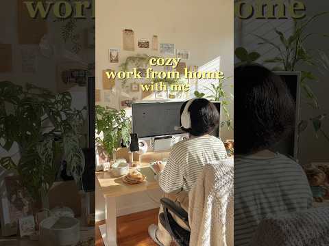 my cozy wfh morning routine 🍵🍃 #wfh #morningroutine #shorts