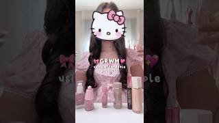 GRWM 💗🎀 affordable products version #shorts #grwm #asmr #makeup #wonyoungism #kawaii #kbeauty