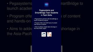 Pega partners with SmartBridge for AI & low-code training in India #Pega #AIskills
