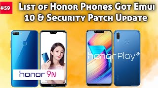 List of Honor Devices Got EMUI 10 (Android 10) | Honor Play, 9N June EMUI Update TECH UPDATES #59 ⚡⚡