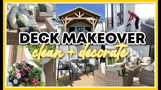 DECK MAKEOVER 2025 | OUTDOOR PATIO CLEAN + DECORATE WITH ME