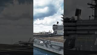 F15 Executed a Flawless Touchdown on the Aircraft Carrier