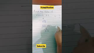 Find the value | simplification #mamtamund #shorts #educationalvideo