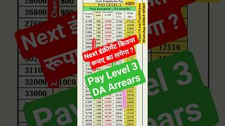 Pay Level 3 Next Increment and DA जानिए आपकी कितनी बड़ेगी सैलरी और DA #paymatrix Level 3 Salary #7th