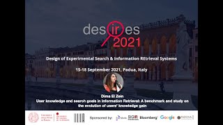 Dima El Zein: User knowledge and search goals in Information Retrieval: A benchmark and study on ...