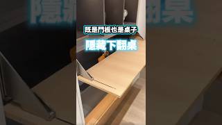 還在煩惱書桌要塞哪裡？告訴你書桌可以藏櫃子裡！#書桌 #書房 #收納 #辦公桌 #工作台 #隱藏書桌 #空間 #室內設計 #設計 #裝修 #居家 #創意 #系統櫃 #空間規劃 #五金