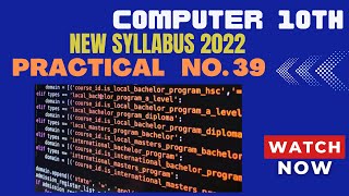 Computer 10th Practical NEW SYLLABUS 2022 Practical 39 Following Series using Loop Statement