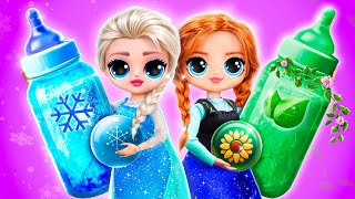 Elsa Frozen Growing Up! LOL OMG DIYs