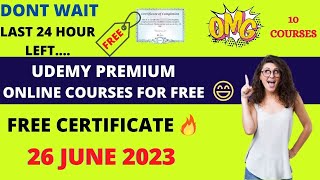 Udemy Free Courses | Udemy Free Courses Certificate Coupon Code | Tech-Savvy Vinay |#udemy |#26june