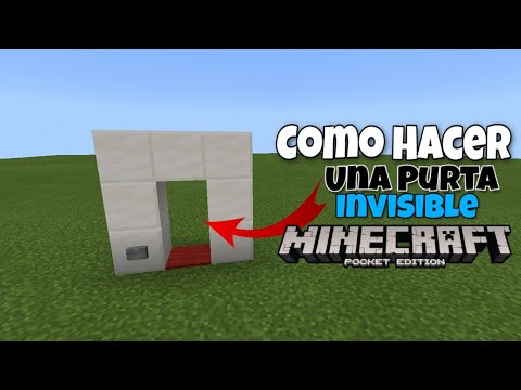 COMO HACER UNA PUERTA INVISIBLE - Minecraft PE