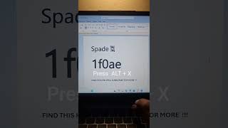 Spade ♣️ icon in MS Word #2025 #computer #msword #microsoft #excel