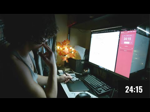 study with me pomodoro rain sounds, 10-min break