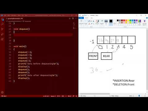 how to implement queue using array | C programming | data-structure