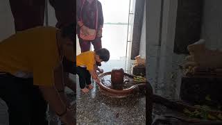Some special worship on the last day of year #cutebaby #shivshankar #ganga #worship #viral #short