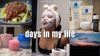 self-care vlog | new baddie goals post-acne, cycle-syncing, daily supplements + more