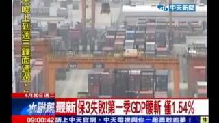 中天新聞》保3失敗！第一季GDP腰斬 僅1.54%
