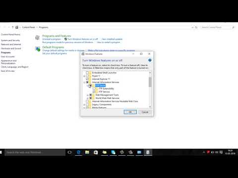 How to install IIS(Internet Information Services) on Window 10