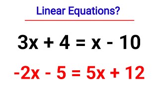 How to Solve Simple Linear Equations || Algebra Mathematics #maths #algebra #linearequations