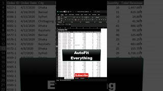 AutoFit everything | Excel Daily Tips and Tricks #shorts #excel