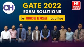 GATE 2022 | LIVE Exam Solutions | Chemical Engineering | CH |  By MADE EASY Faculty Panel