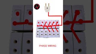 6switch 6 socket with two pin plug connection #extension board #twopinplug #amanelectronic #electric