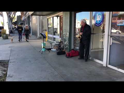 Saxophonist on Larchmont