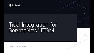 Integration for ServiceNow ITSM