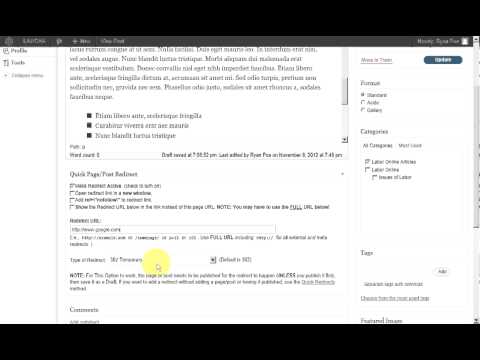 LAWCHA WordPress Tutorial - Redirects, Word Compatibility, and "Read More"