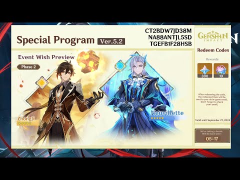 5.2 SPECIAL PROGRAM, BANNERS, REDEEM CODES, FREE 4 STAR! New Map and Archon Quest - Genshin Impact