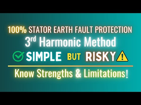 Third Harmonic Method | Strengths & Limitations | 100% Stator Earth fault