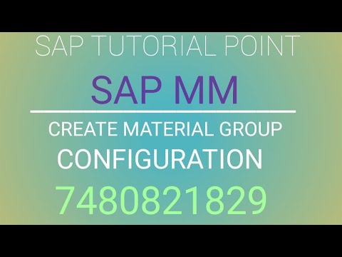 CONFIGURE MATERIAL MASTER GROUP @Saptutorialofficial