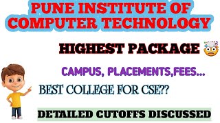 PICT PUNE | HIGHEST PACKAGE | PLACEMENTS | FEES STRUCTURE | BRANCHES | CAMPUS SIZE