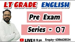 🔥UP LT Grade 2025 PRE-EXAM 🎯 Test Series -07 | ENGLISH DISCOVERY BY BHUPESH SIR #ltgrade
