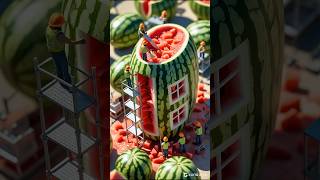AI Cooking - Watermelon  #shorts #ai #food #cake #cooking #video #shortsvideo #viralshorts #dessert