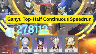 [5.7 NEW Abyss] 6.5 Cost Ganyu Melt Top-Half Continuous SPEEDRUN 95s