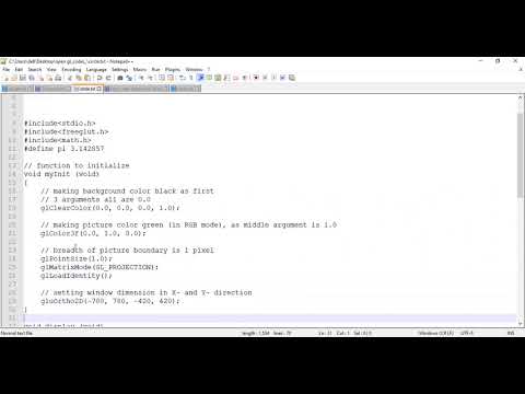 DRAW CIRCLE USING OPEN GL