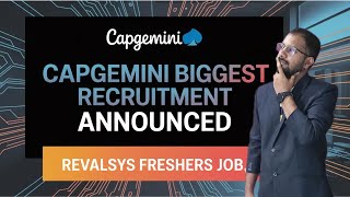 Capgemini Recruitment Drive Announced For Freshers | Revalsys Freshers Job | Don't Miss Apply