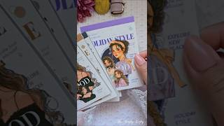 ASMR Journaling 💜 Purple Mini-Journal page #asmr #creativejournaling #artjournal #shorts
