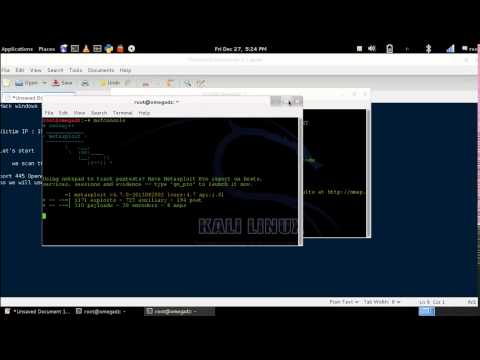 Kali linux  Hack Windows XP with Metasploit Netapi exploit port 445