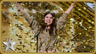 14-year-old Maya Giotea's GOLDEN BUZZER Beyoncé performance! | Auditions | BGT 2025