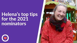 Helena’s top tips for the 2021 nominators | The Famly Children's Champion Interview