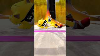 Super Sonic uses Spin Dash skill to defeat Wooden Doll and Guards in Squid Game #sonic #squidgame