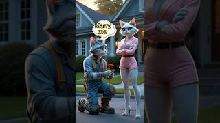 She told him NO because he was poor #aishorts #cat #catlovers #catshorts #meow #animation #ai